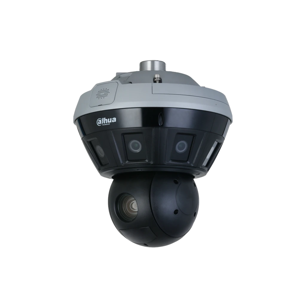 Camara IP Panoramica Dahua 4x2MP en 180 grados PTZ IR100 IA IP67 DH-PSDW8842SP-A180-D425-DC36V