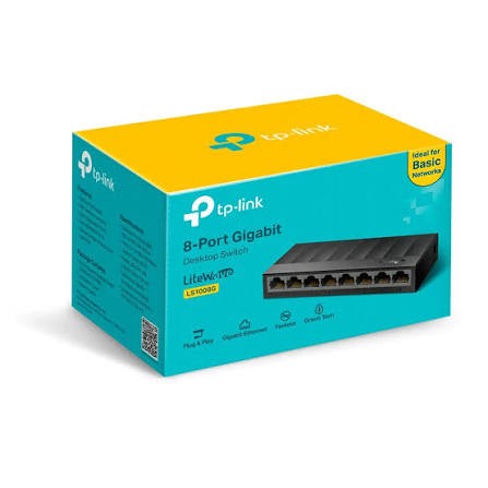LS1210P. Switch tp-link de 8 puertos 10/100Mbps 2 puertos Gigaethernet, switch de escritorios con 8 puertos PoE+