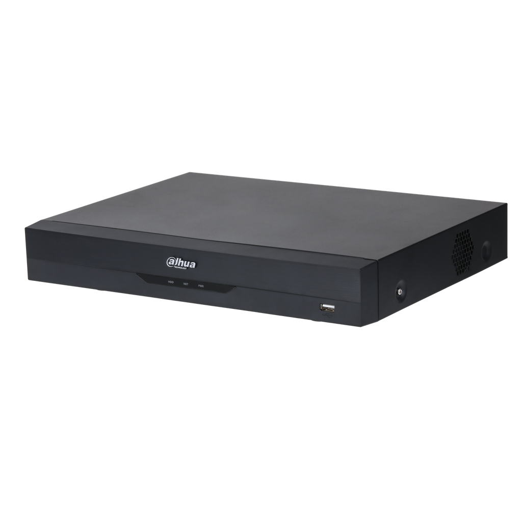 DH-XVR5104HE-I3(V3.0). XVR Dahua de 4 canales hasta 5Mp soporta IA 1HDD I/O alarmas