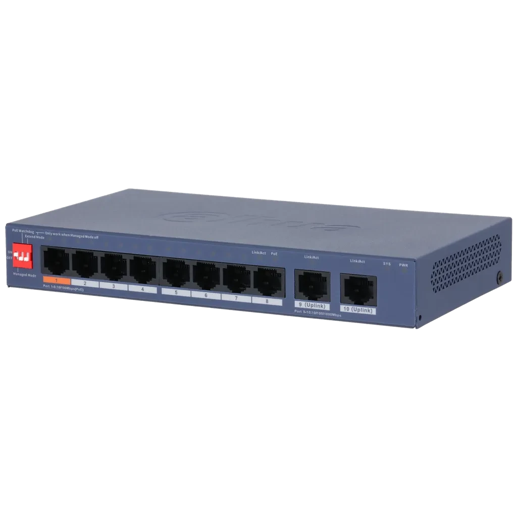 Switch Cloud Dahua 8P PoE 60W CS4010-8ET2GT